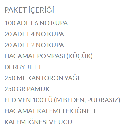 Hacamat Başlangıç Paketi